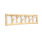 Natural teak wood Island Coat Rack with multiple hanging pegs, decorative and practical for indoor use.