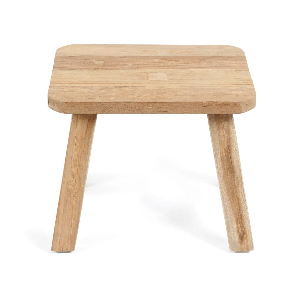 Quincy Stool in natural reclaimed teak with eco-conscious design, h34cm.