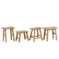 Quincy Stool made from natural reclaimed teak, h34cm, eco-friendly design.