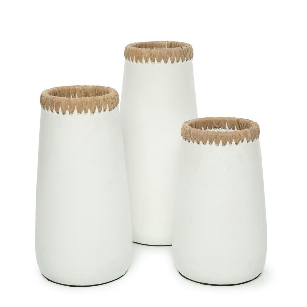 Sneaky Vase - White Natural -