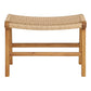 Derby Footrest with teak frame and polyrattan seat in natural finish.