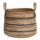 Natural Erba banana leaf baskets set of two, rustic eco-friendly storage solutions.