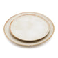 Cascais Salad Plate Set of 6, 22cm white with gold trim, handmade Portuguese ceramics.