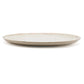 Cascais Salad Plate 22cm set of 6, handmade Portuguese ceramic, white with gold accent, elegant earthenware.