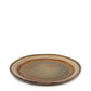 Comporta Dessert Plate - 22.5cm with crackle glaze in deep blues, rich browns, and subtle greens, set of 6.