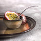 Comporta Dessert Plate with crackle glaze and a passion fruit, set of 6.