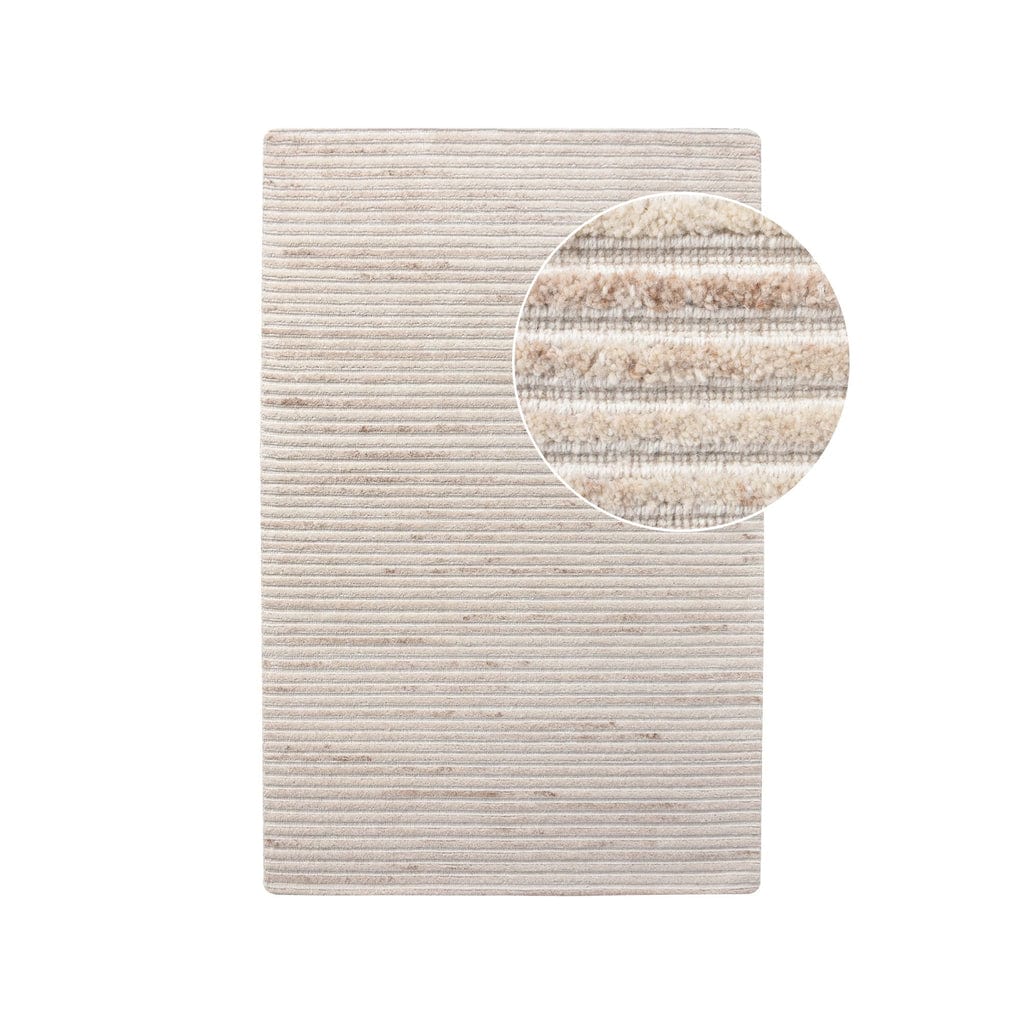 Mango Rug - 160x230 cm hand-tufted ivory rug, crafted from a premium wool blend, offering a soft texture and timeless design for elegant home interiors.