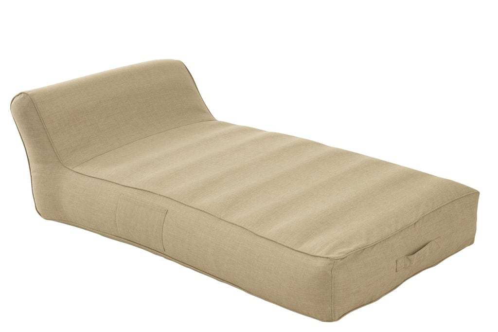 Beige Mattress Helene made of polypropylene and PVC, ideal for versatile lounging.