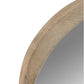 J-Line Irregular Mango Wood Small Mirror with Natural Finish showing unique freeform design.