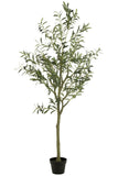 J-line Large Olive Tree in pot, 180cm tall and 80cm wide with lifelike green leaves