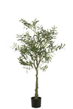 J-line Small Olive Tree in pot with lifelike green foliage, 150cm tall, suitable for outdoor use