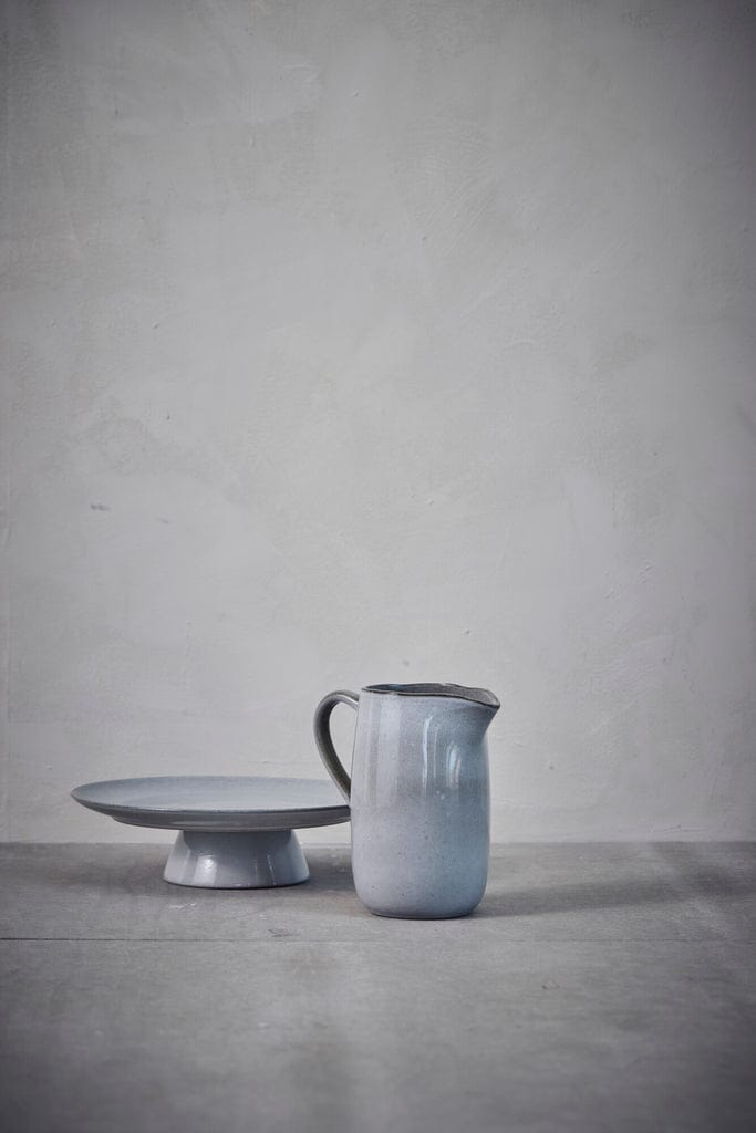 Amera Cake Stand 32cm Grey, unique handmade tableware by Lene Bjerre.