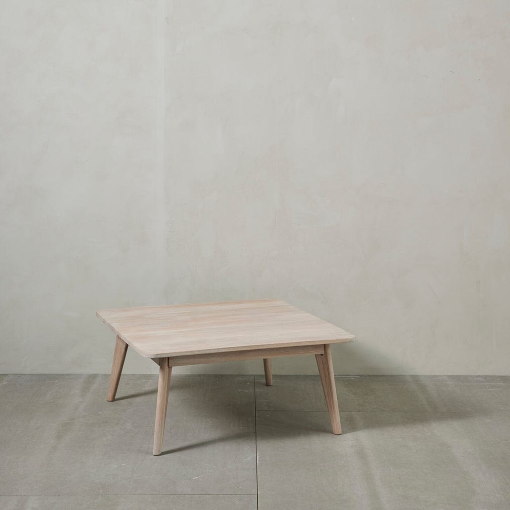 Ellie coffee table 40x90 cm in white wash with Scandinavian design made from FSC-certified European oak.