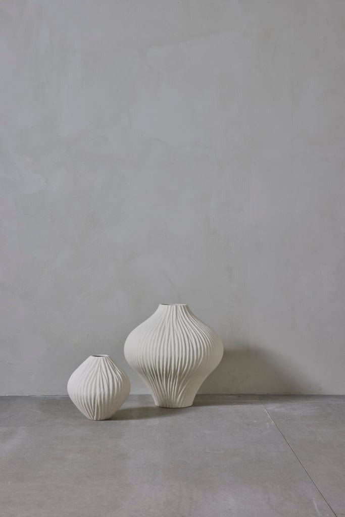 The Esmia Decor Vase h34.5 cm off white