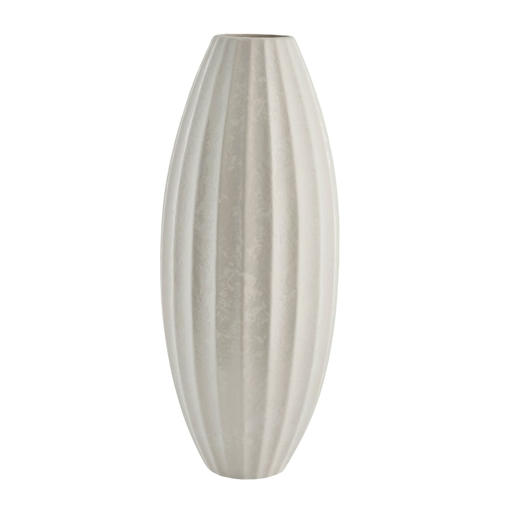 Esme Decor Vase h51 cm in off white, featuring elegant Portuguese ceramic craftsmanship and unique reactive glaze finish.