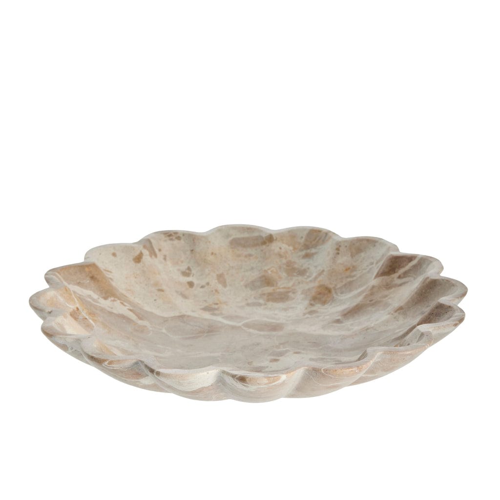 Ellia Marble Bowl - Handmade Decorative Bowl, Ø30 cm showcasing natural brown marble with unique patterns.