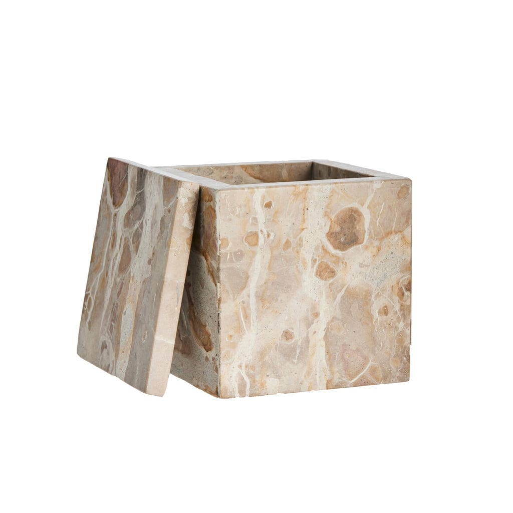 Ellia Marble Decorative Box, 16.5x11.5 cm, handcrafted trinket storage, luxury marble finish, unique color variations.