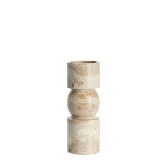 Ellia Marble Candlestick, handmade, H23 cm