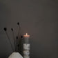Handmade Ellia marble candlestick, 30 cm, decorative home accent.