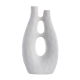 White Ayla Decor Vase h41.5 cm by Lene Bjerre, elegant ceramic with glossy finish, enhances any decor style.