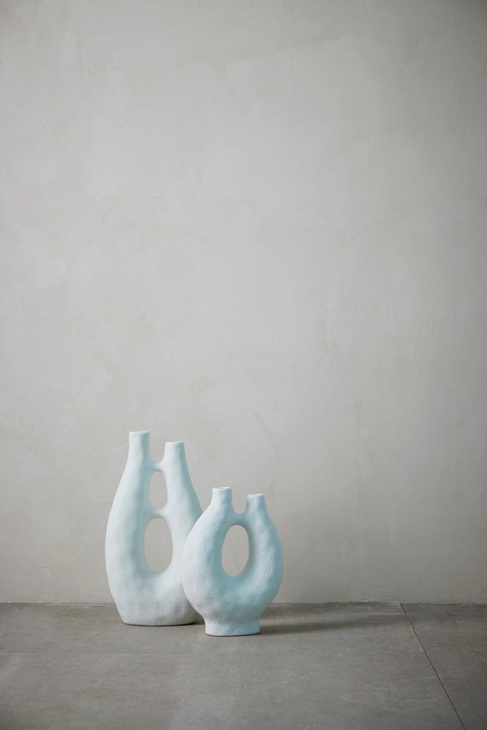 Ayla Decor Vase h41.5 cm White by Lene Bjerre against neutral backdrop.