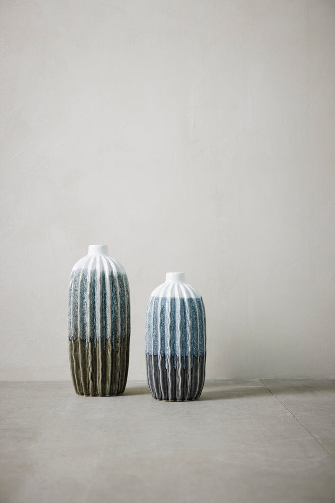 Aysia White Ceramic Vase H34 cm, modern decorative piece with timeless design.