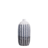 Aysia multicolor ceramic vase in white, grey, and blue tones, 28 cm height, elegant home decor piece.