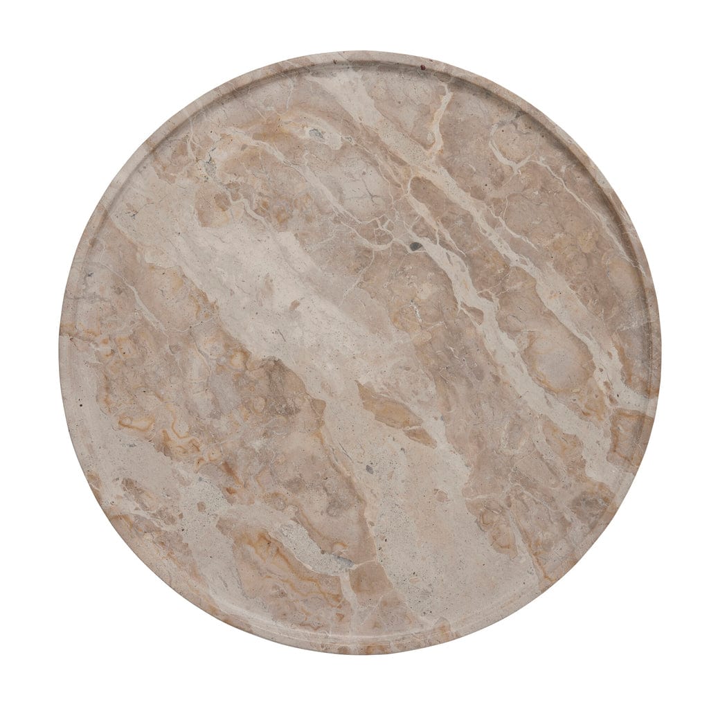 Handcrafted Ellia Marble Tray 40cm with unique natural color variations for elegant home decor.