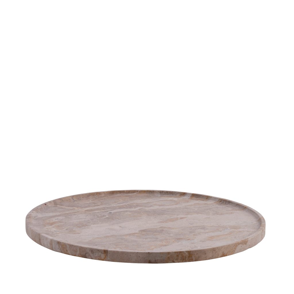 Ellia Marble Tray Ø40cm Linen - Luxurious and Timeless Design