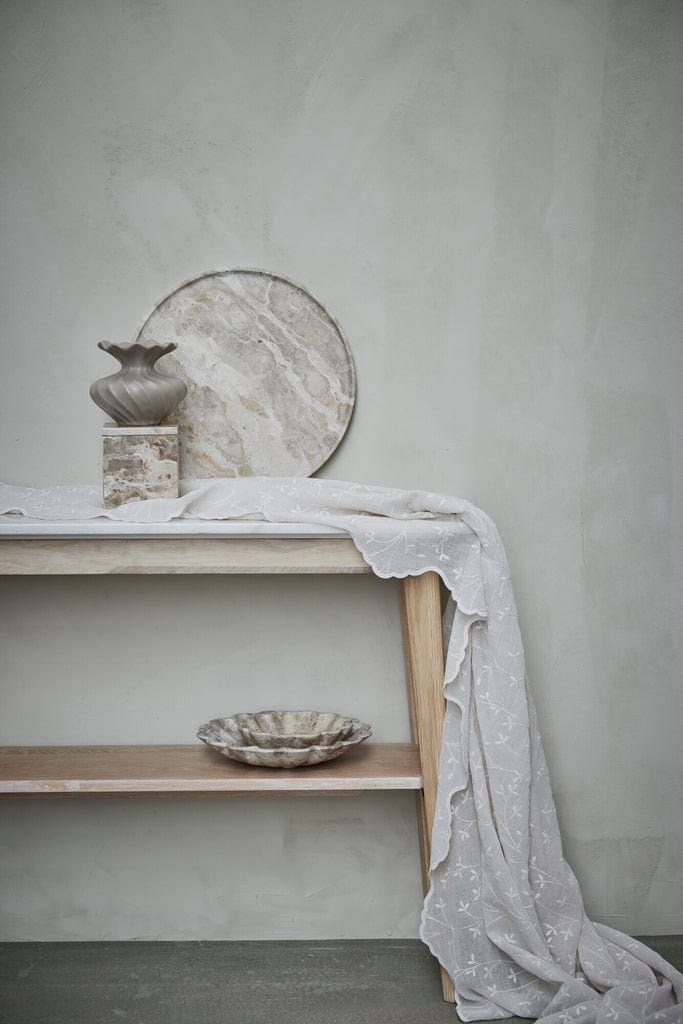 Ellia Marble Tray Ø40cm Linen - Luxurious and Timeless Design