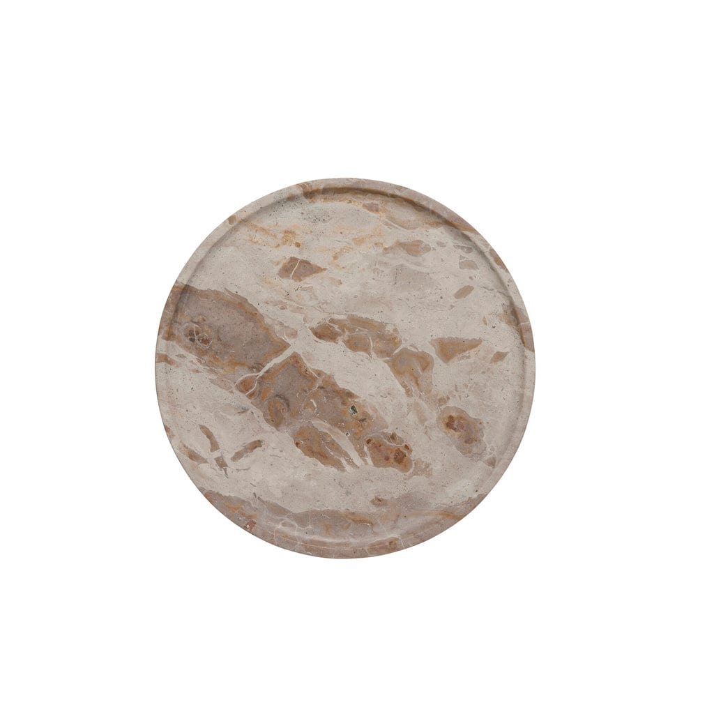 Handcrafted Ellia Marble Tray with unique natural color variations for elegant home decor.