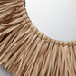 Rofia Seagrass Mirror - Natural Round Wall Mirror, Ø64 cm, showcasing intricate seagrass frame detail.
