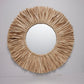 Rofia Seagrass Mirror - Natural Round Wall Mirror, Ø64 cm with natural design and organic appeal.