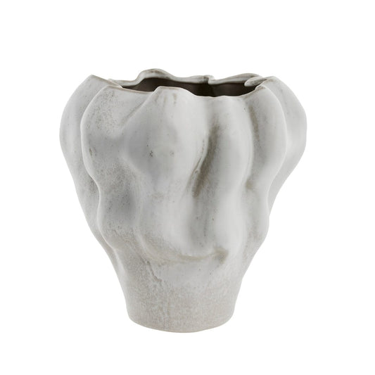 Viola Vase 33x33 cm White, modern ceramic vase with elegant design.