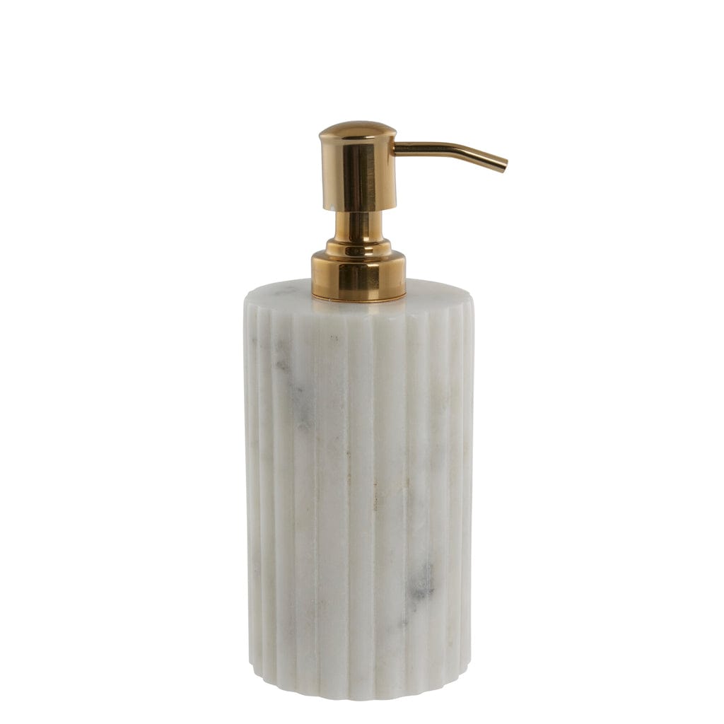 Eliana White Marble Dispenser 8x8 cm - Sophisticated Bathroom Accessory