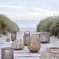 Harper Lantern 40x40 cm Rattan beach setting.