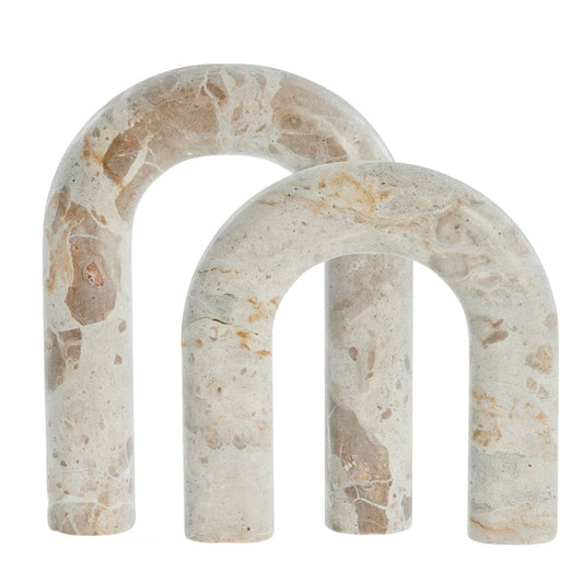 Curved Ellia Marble Ornament, handcrafted for a timeless and elegant touch in modern home decor