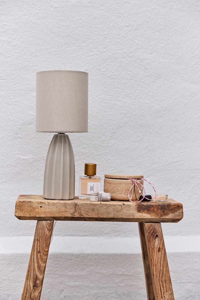 The Sarah Table Lamp 14x14xh34 cm Linen