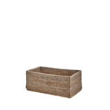 Norah Handwoven Rattan Box 31x16 cm with Natural Finish