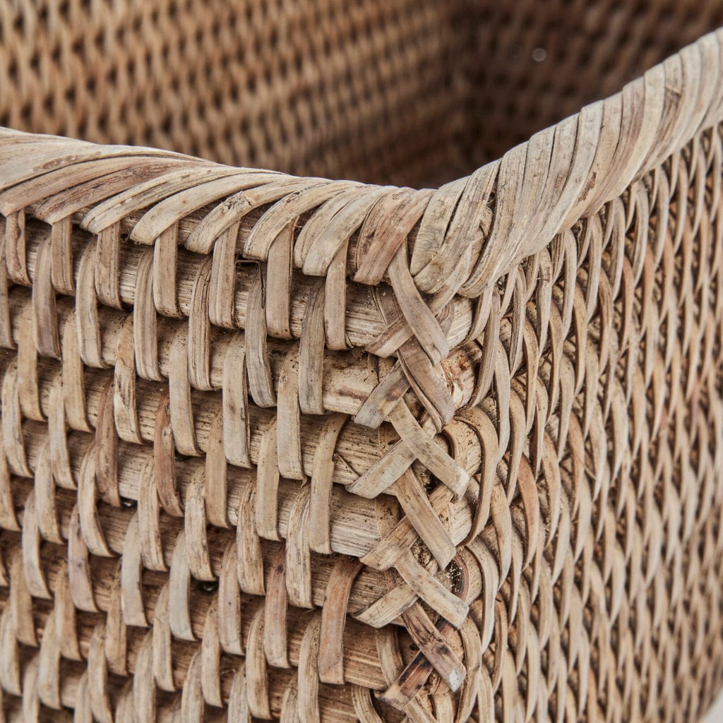 Norah Handwoven Rattan Box 31x16 cm with Natural Finish, eco-friendly storage solution.