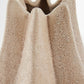 Valona Vase h40.5cm in linen stoneware with unique texture and minimalist design.