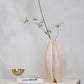 Valona Vase h40.5cm Linen Stoneware on table with minimalist decor.