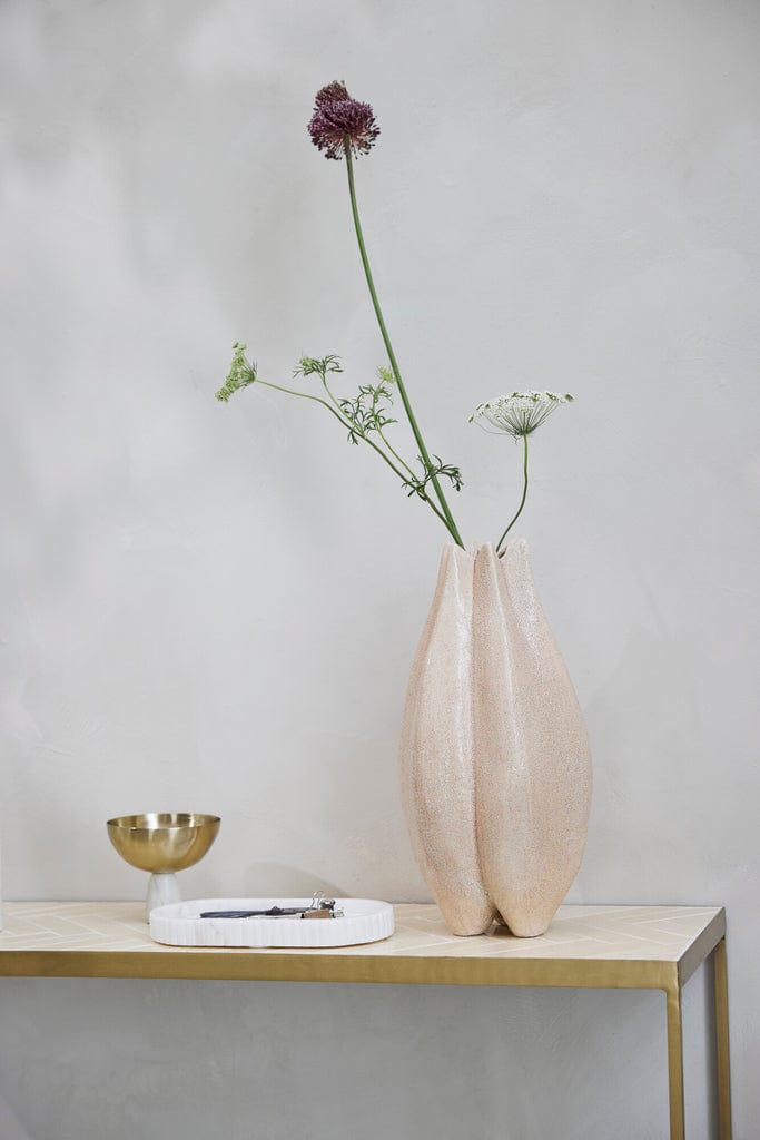 The Valona Vase h40.5cm Linen Stoneware