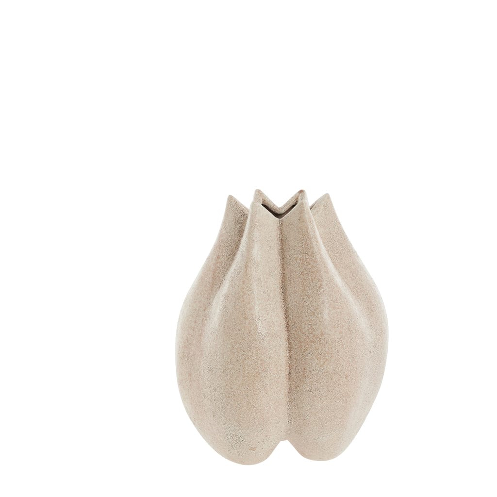 "Valona Ceramic Vase in Natural Color for Modern Home Decor"