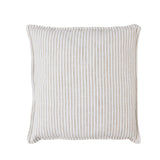 Olivia Cushion 60x60 cm in sand striped design, made from 100% cotton, OEKO-TEX® certified.