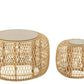 J-Line Set of 2 Side Tables – Africa Collection, Bamboo & Fir Wood, Natural