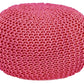 PREMIUM Knitted Seat Pouf 55cm Pink