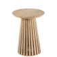  Vincent Side Table, 40x52.5cm natural mango wood, sturdy metal frame, compact design.