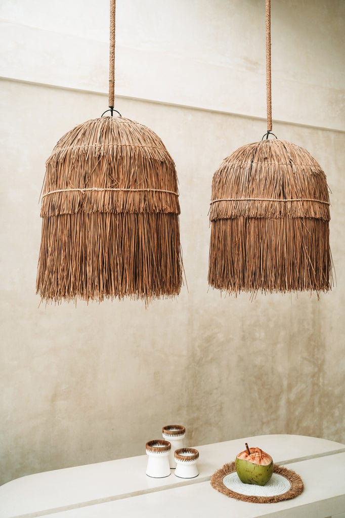 Pretty Candle Holder - White Natural with raffia accent on terracotta, stylish home decor accessory.