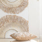 J-Line Ibiza Wall Decoration set in cream and white, two canvas pieces with modern artistic design.